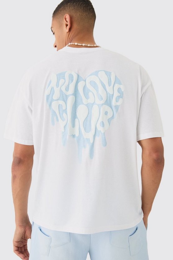 Oversize T-Shirt mit No Love Club Print
