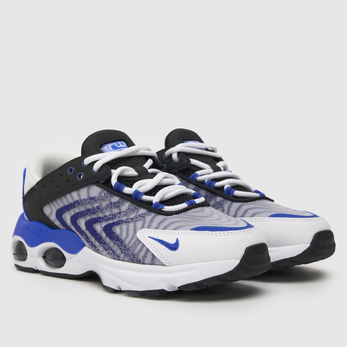 Nike vita och svarta Air Max TW Pojkar Ungdomsskor