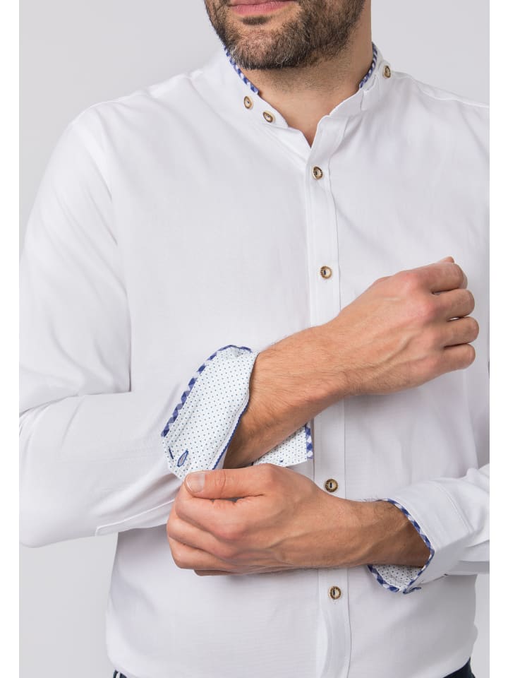Stockerpoint Stockerpoint Trachtenhemd Alexio in weiss-blau günstig kaufen