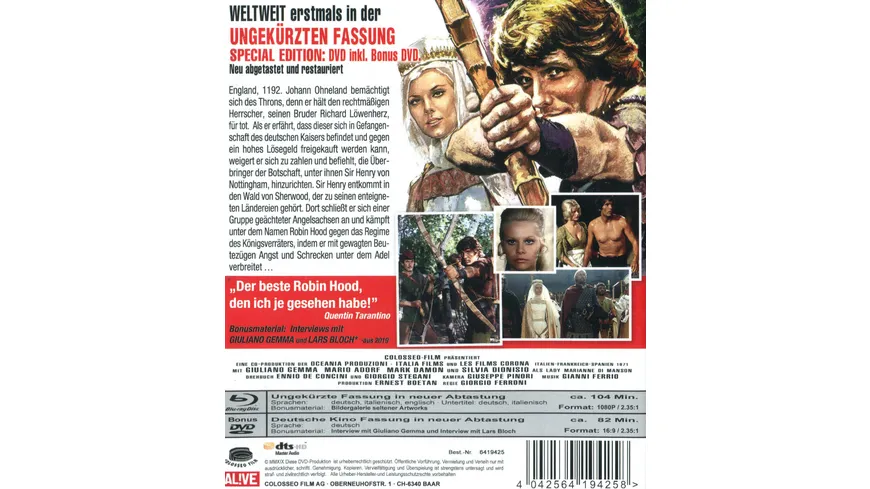 Der feurige Pfeil der Rache - Erstmals in ungeschnittener Fassung (inkl. Bonus-DVD)