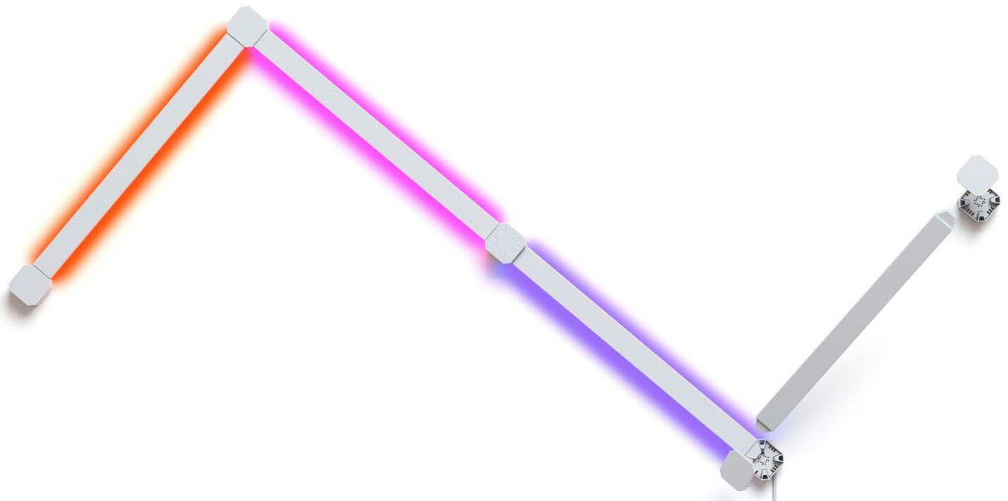 nanoleaf LED Lichtleiste Lines, LED fest integriert, Warmweiß, Smarte Technologie und elegante Beleuchtung