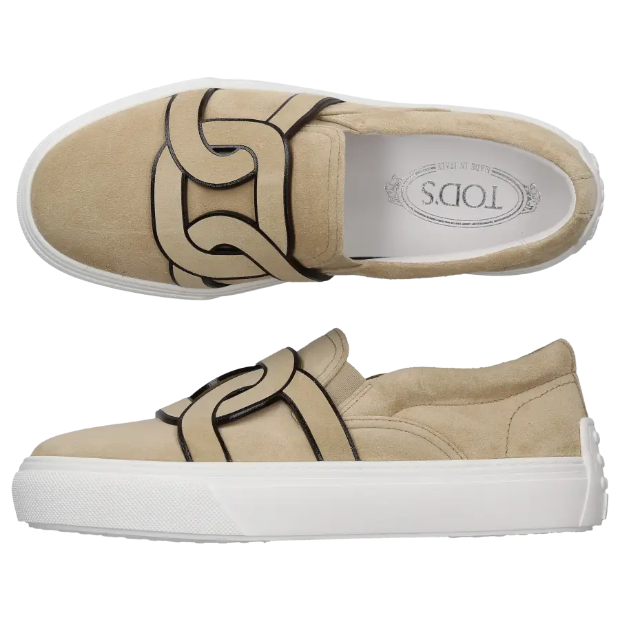 Tod's - Slip Ons KATE Veloursleder - beige