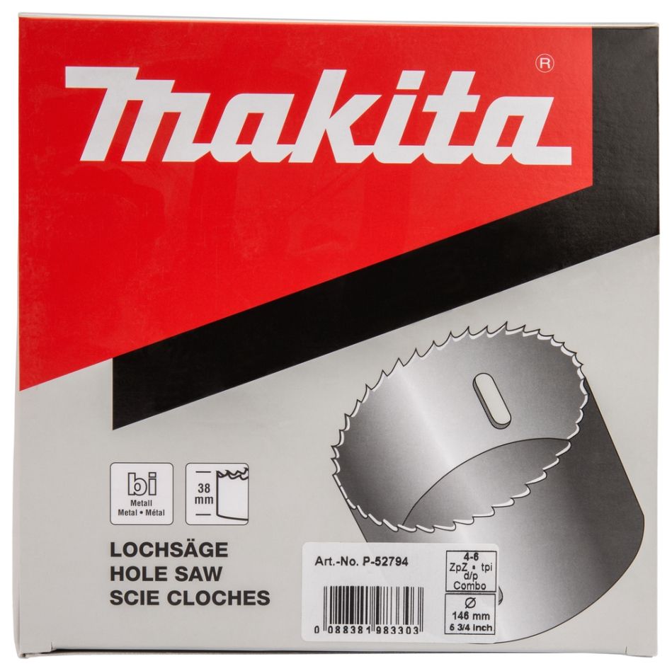 Makita tartozékok P-52794 Lyukfűrész 146 mm HSS Bimetál Fehér