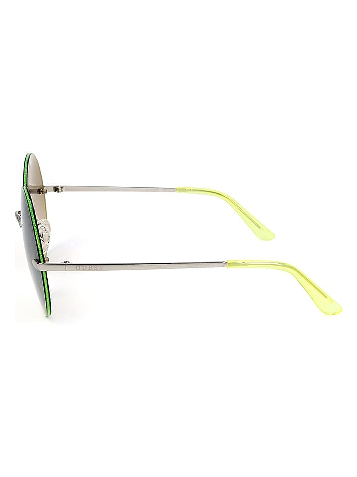 Guess Damen-Sonnenbrille in Grau/ Grün günstig kaufen 61