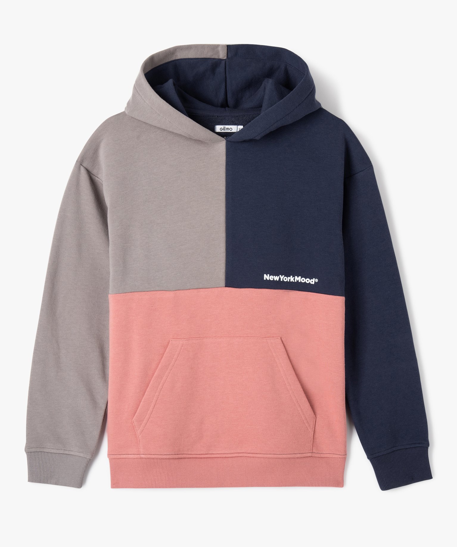 Sweat à capuche tricolore Garçon multicolore | GEMO