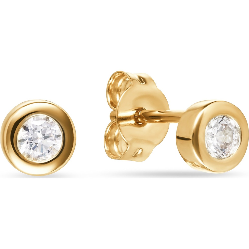 FAVS Boucles d'oreilles à fermoir à poussette 375 Or jaune Boucles d'oreilles