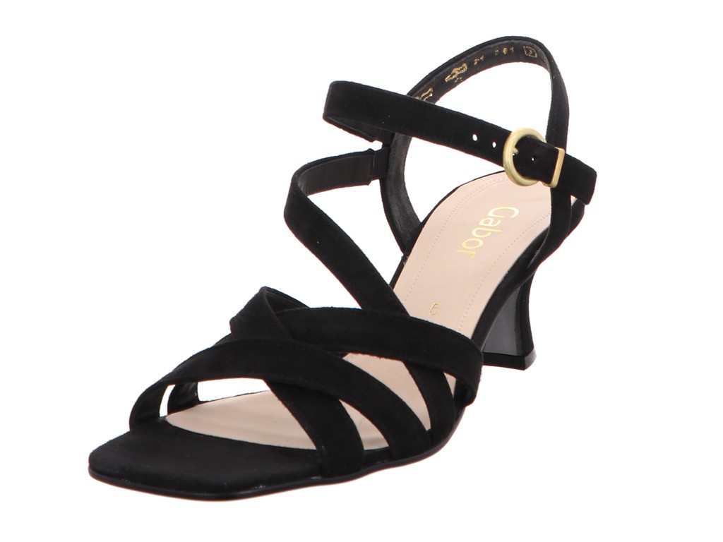 GABOR Komfort Sandalen schwarz Gabor Fashion Riemchensandalen 21.781.17
