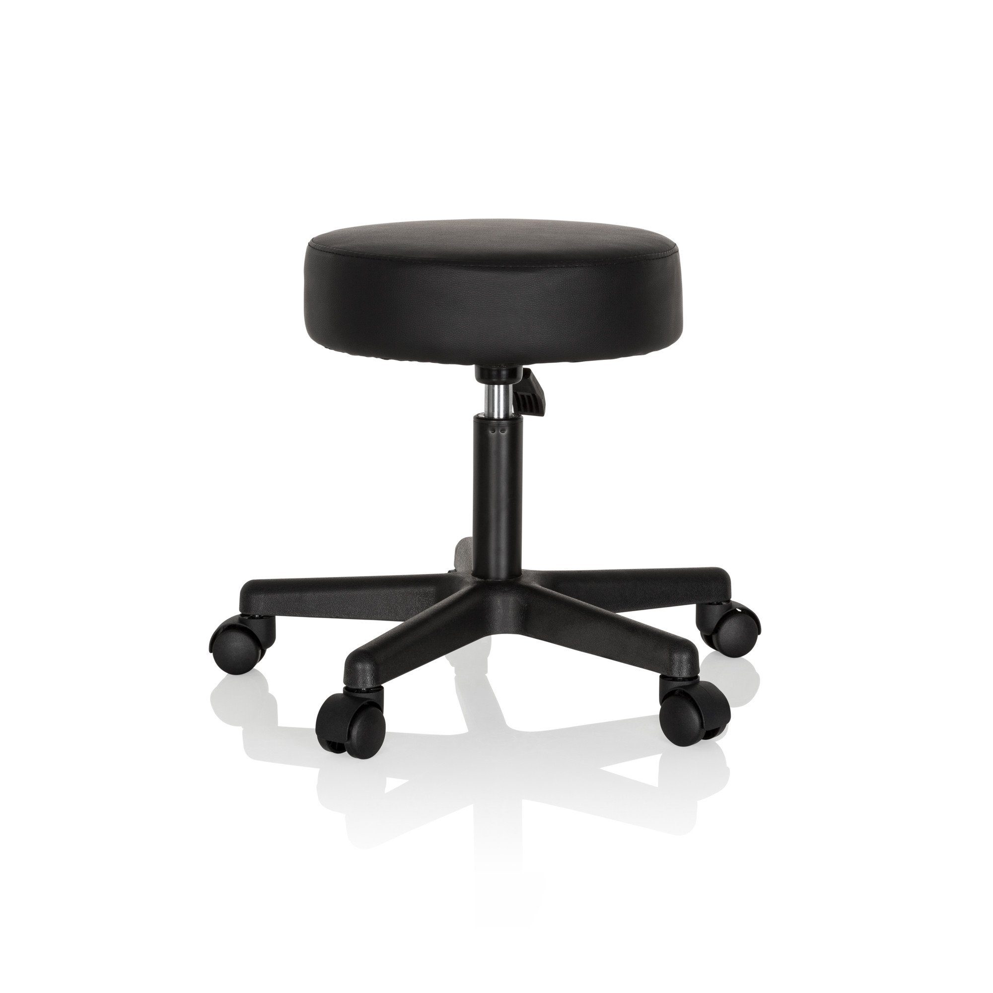 hjh OFFICE Arbeitshocker Drehhocker OPERATOR I Kunstleder ohne Armlehnen, drehbar
