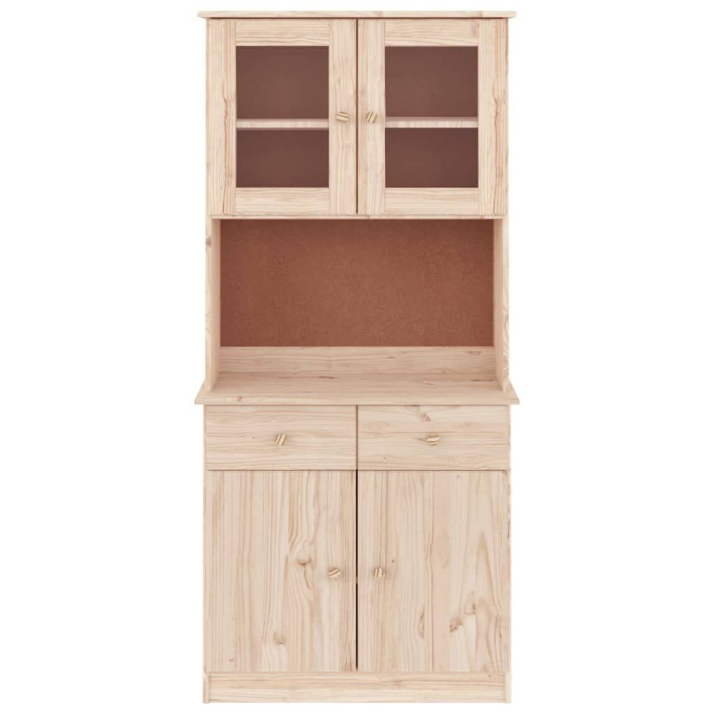vidaXL Sideboard Highboard ALTA 77x35x165 cm Massivholz Kiefer (1 St)