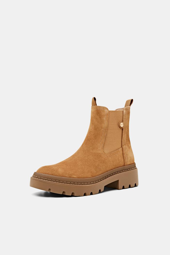 Boots aus echtem Veloursleder