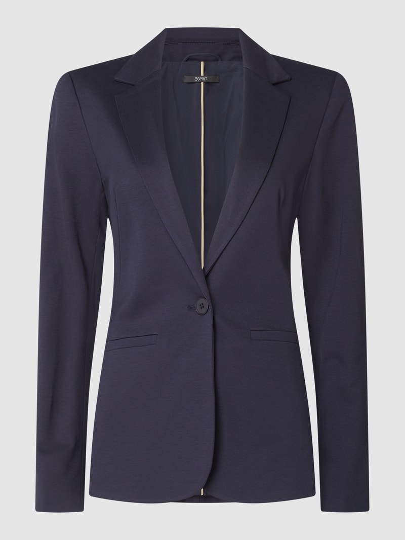 Blazer aus Jersey in marineblau