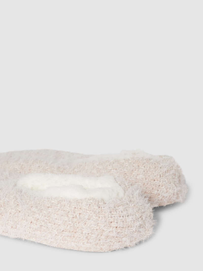 Hausschuhe mit strukturierter Sohle Modell 'Chenille' in taupe