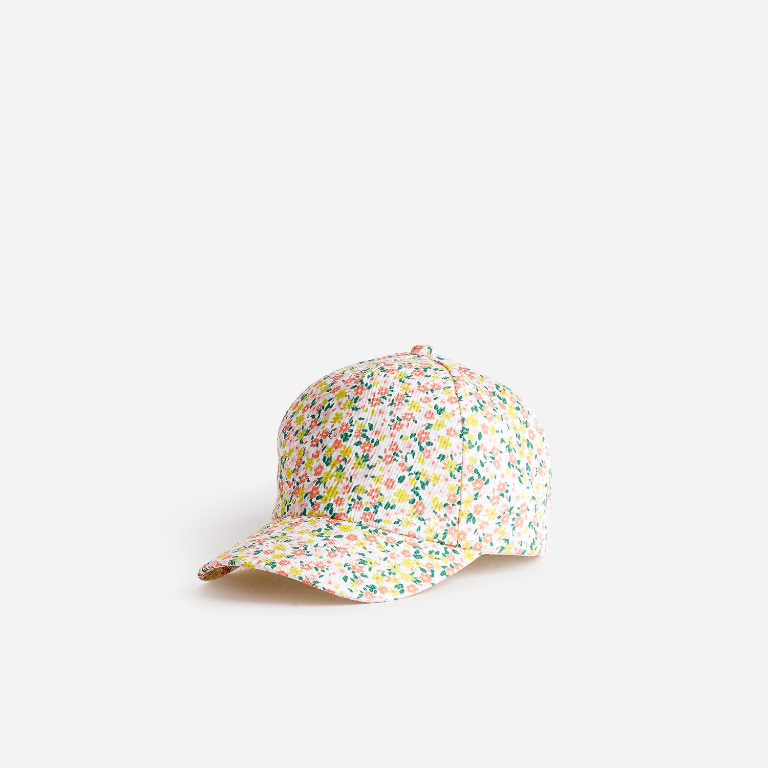 Casquette écrue à imprimé fleurs d'été