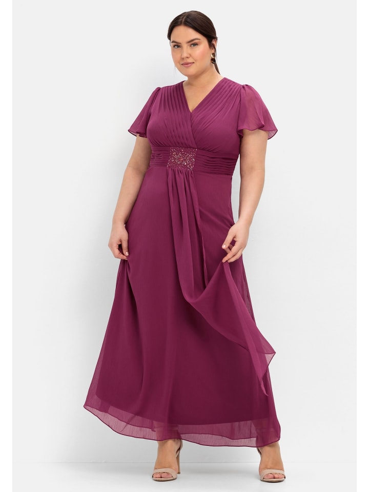 sheego Abendkleid in beere günstig kaufen