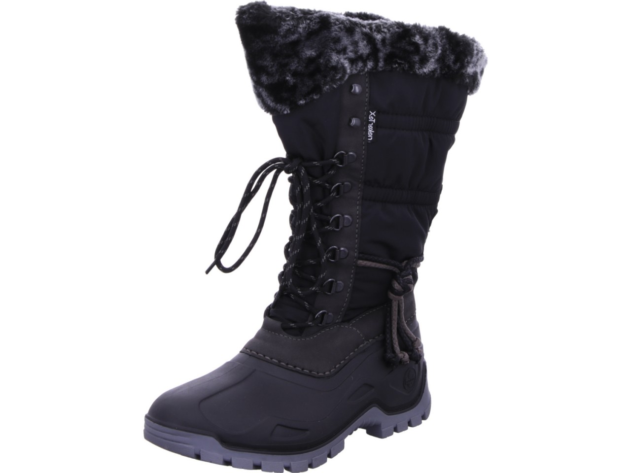 RIEKER Schnür-Stiefeletten schwarz