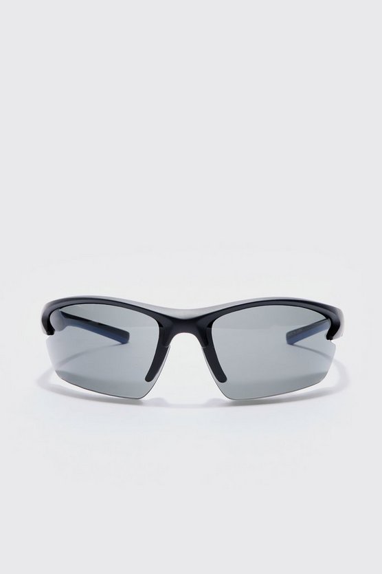 Blaue rahmenlose Racer-Sonnenbrille
