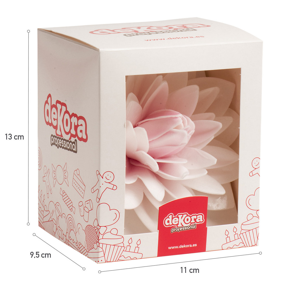 Dahlie Tortendeko Essbare Blumen für Torte aus Oblate-12,5 cm, Esspapier, 12,5 cm