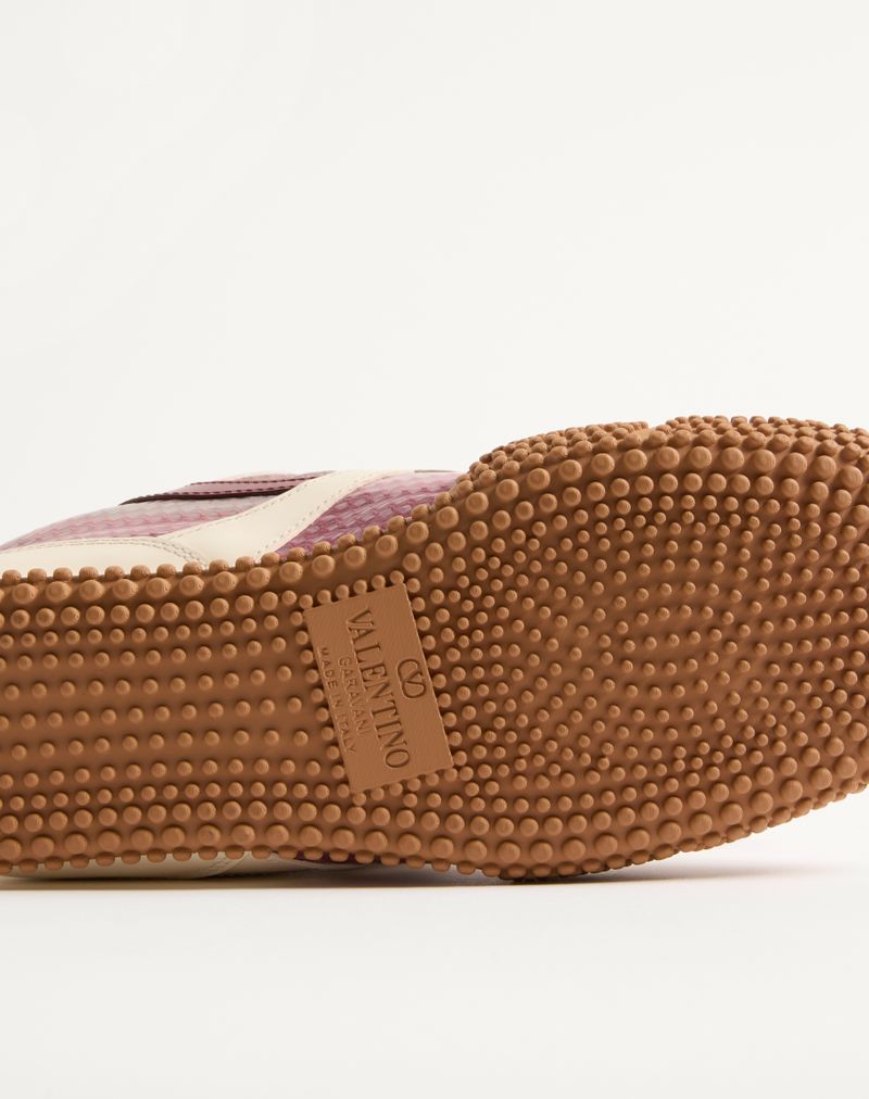 Baskets Amphibia en cuir de veau caoutchouté et cuir de veau
