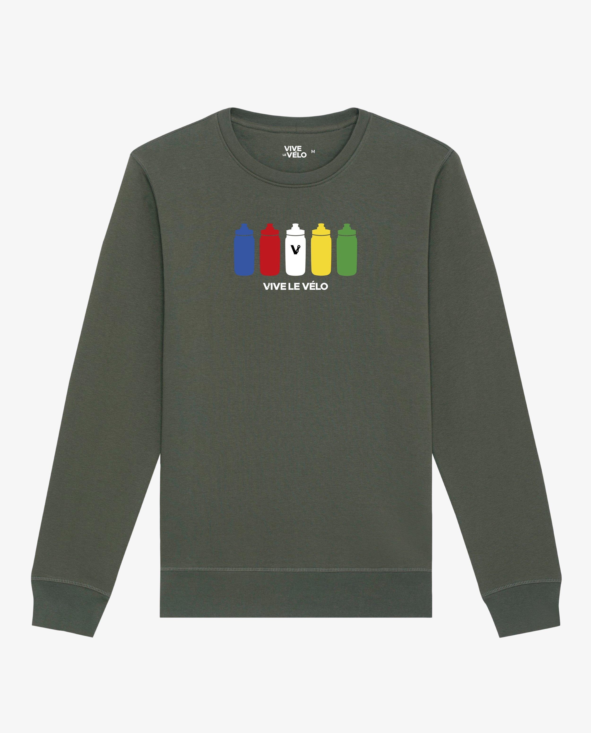 Vive le Vélo Sötétzöld pulóver Vive le Vélo, S-XXL khaki