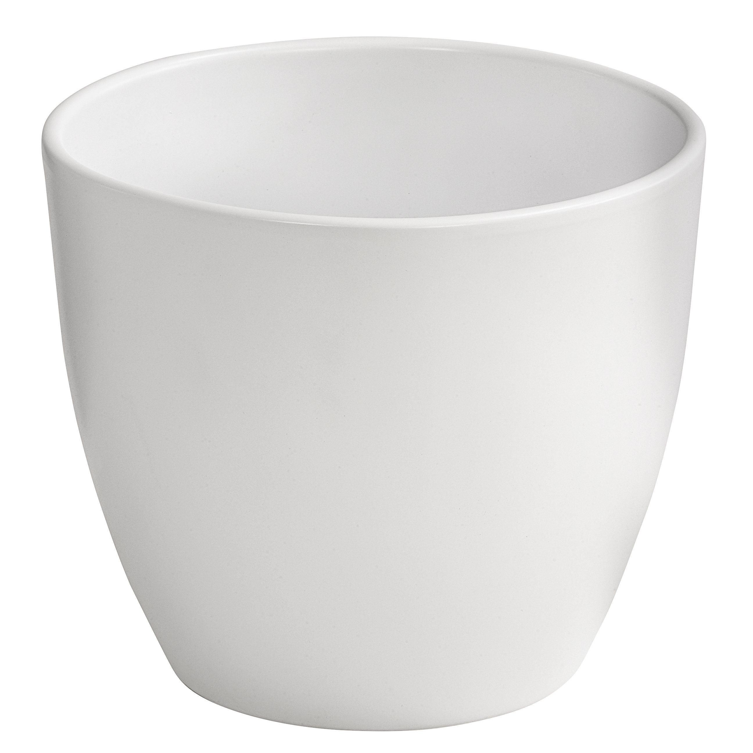 Dehner Übertopf Lina, Ø 25 - 32 cm, Höhe 23 - 28 cm, Keramik, Zeitlos, hochwertig auf jeder Fensterbank, für Pflanzen aller Art