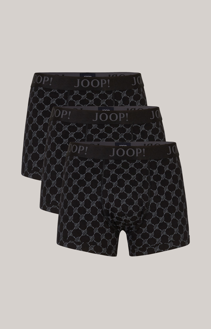 3-er Pack Boxer in Schwarz gemustert