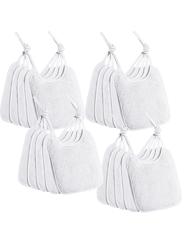 Erwin Müller Frottier Lätzchen 20er-Pack in weiß günstig kaufen onesize