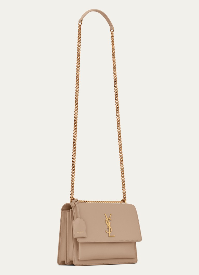 Borsa a tracolla media Saint Laurent Sunset in pelle di vitello