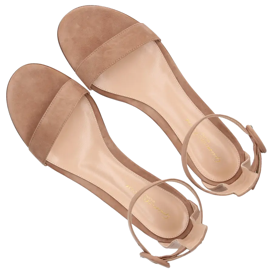 Gianvito Rossi - Sandalen PORTOFINO 20 Veloursleder - beige