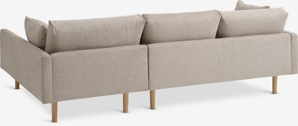 HVIDBJERG Sofa z szezlongiem HVIDBJERG kolor piaskowy