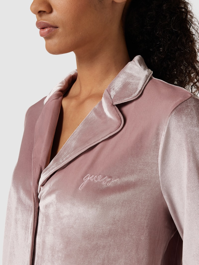 Pyjama mit Label-Stitching Modell 'CATE' in beige