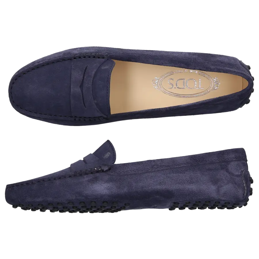 Tod's - Mokassins GOMMINI Veloursleder - blau
