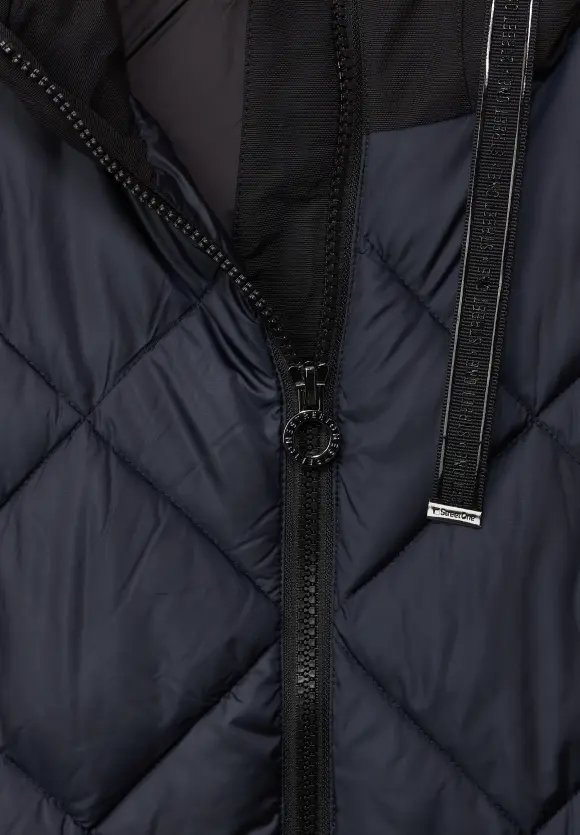 Street One Long Steppweste mit Zipper