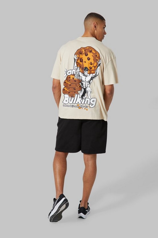 Man Active Oversize T-Shirt mit Cant Stop Bulking Print