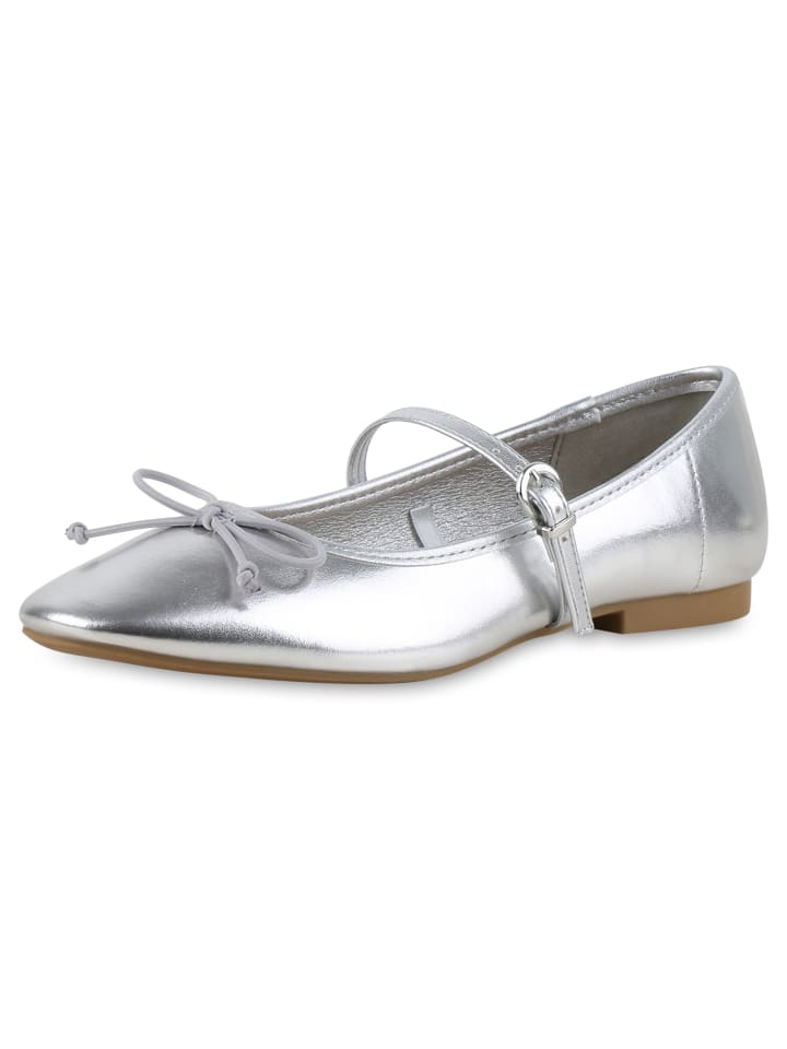 VAN HILL Riemchenballerinas Elizabeth in Silber günstig kaufen
