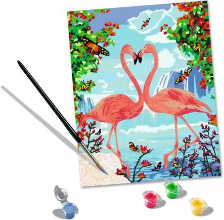 CreArt Flamingo Love - Malen nach Zahlen für Erwachsene