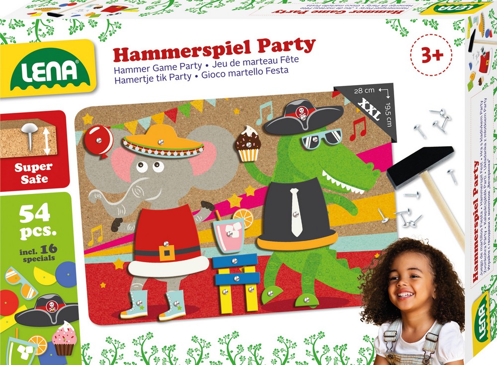 LENA Hammerspiel Party, Faltschachtel