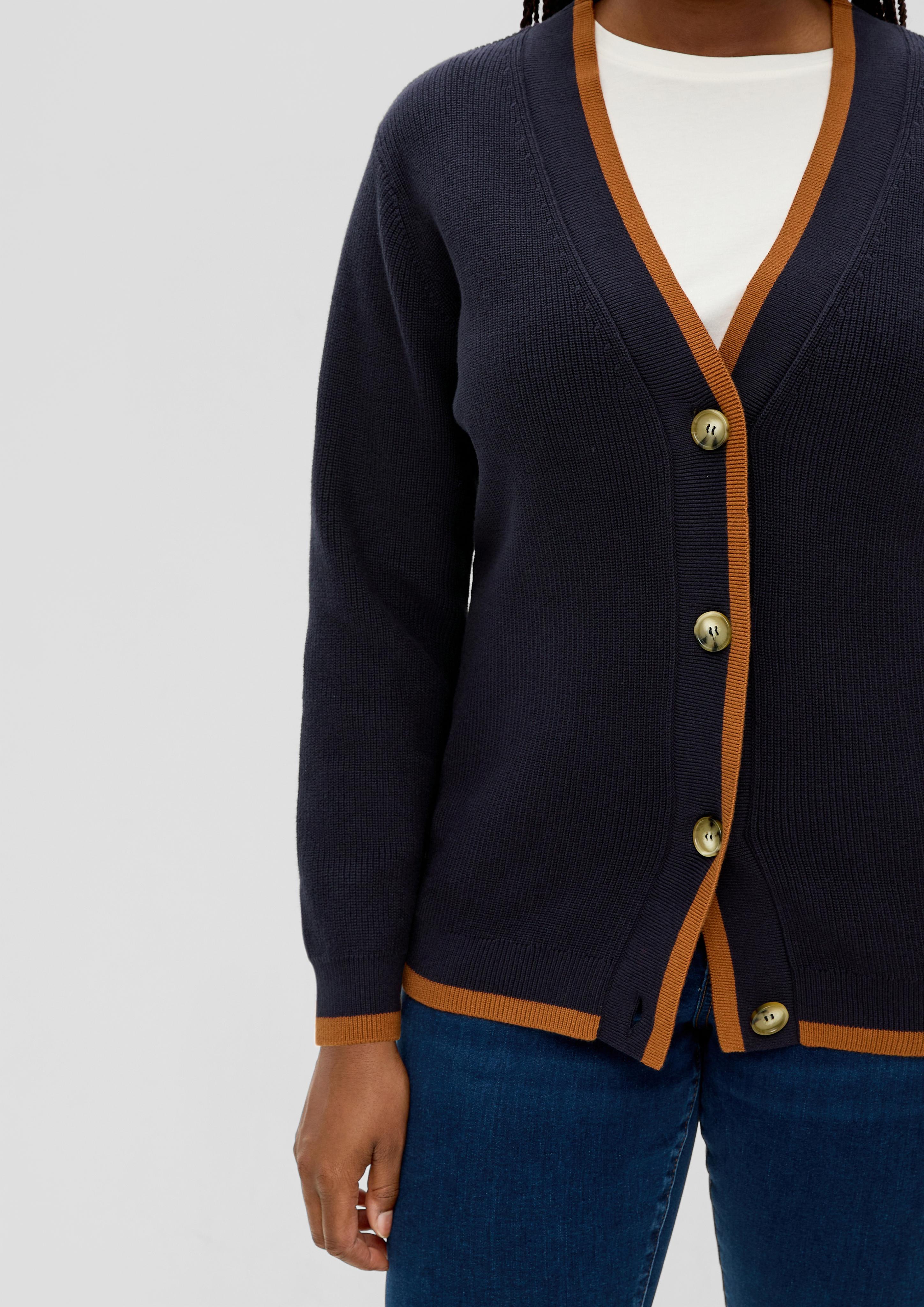 Strickjacke mit Rippstruktur  2136530-5959