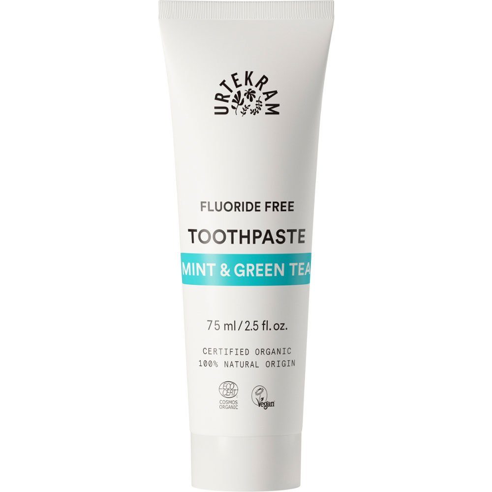 Urtekram Zahnpasta Mint Green Tea Toothpaste, Grün, 75 ml