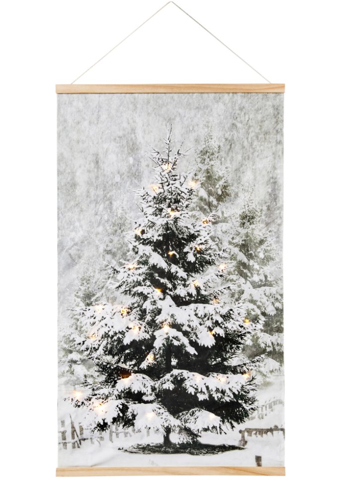 LED-Leinwandbild mit Tannenbaum-Design