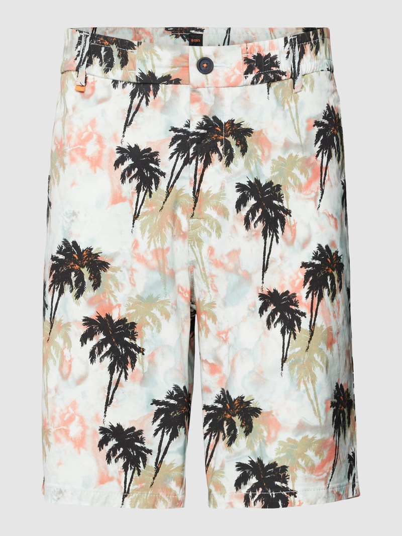 Shorts mit Allover-Muster in blau