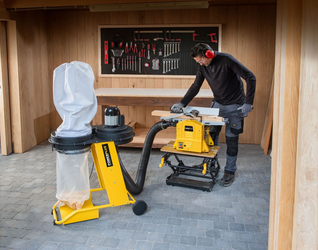 Powerplus Absauganlage - 550W 65l