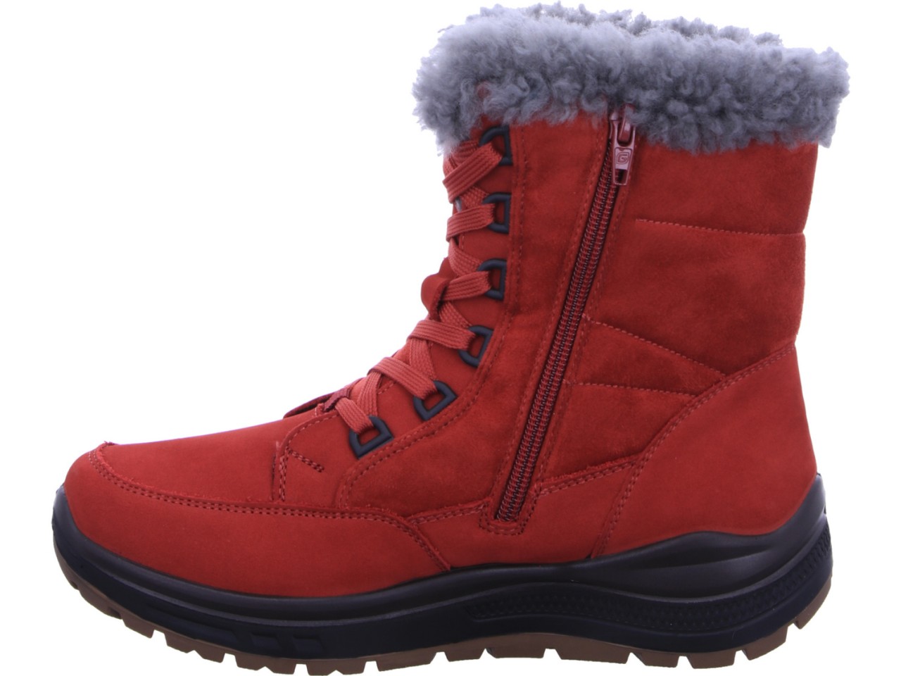GLÜCKSCHUH Schnür-Stiefeletten rot
