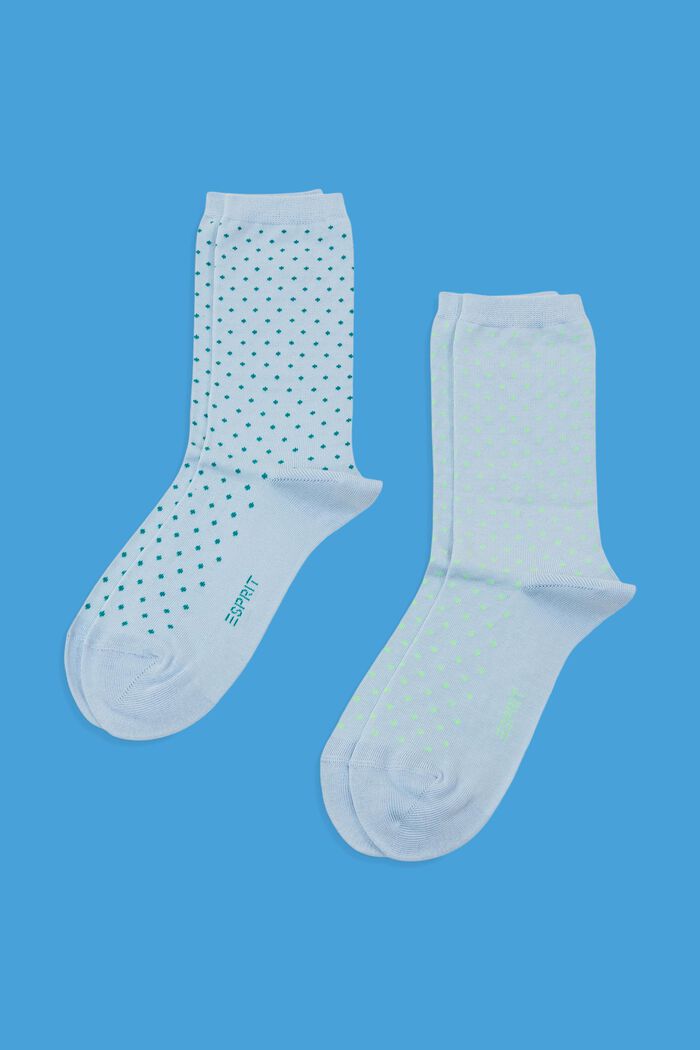 2er-Set Socken mit Polka Dots, Bio-Baumwolle