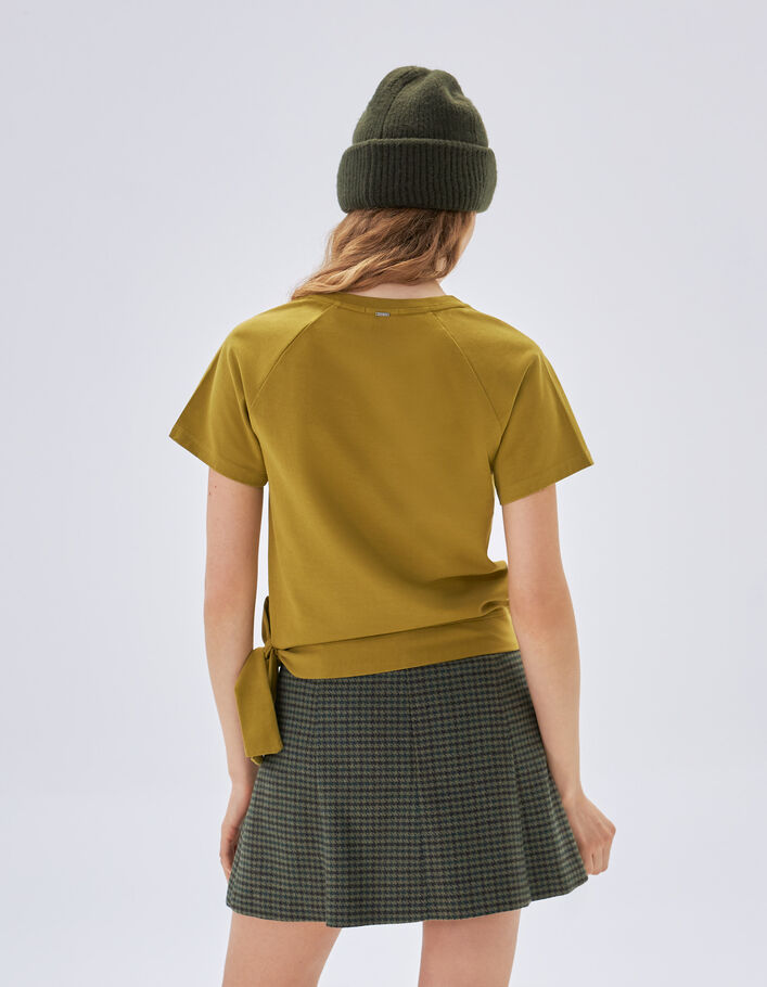 Tee-shirt absinthe coton bio à nouer côté Femme