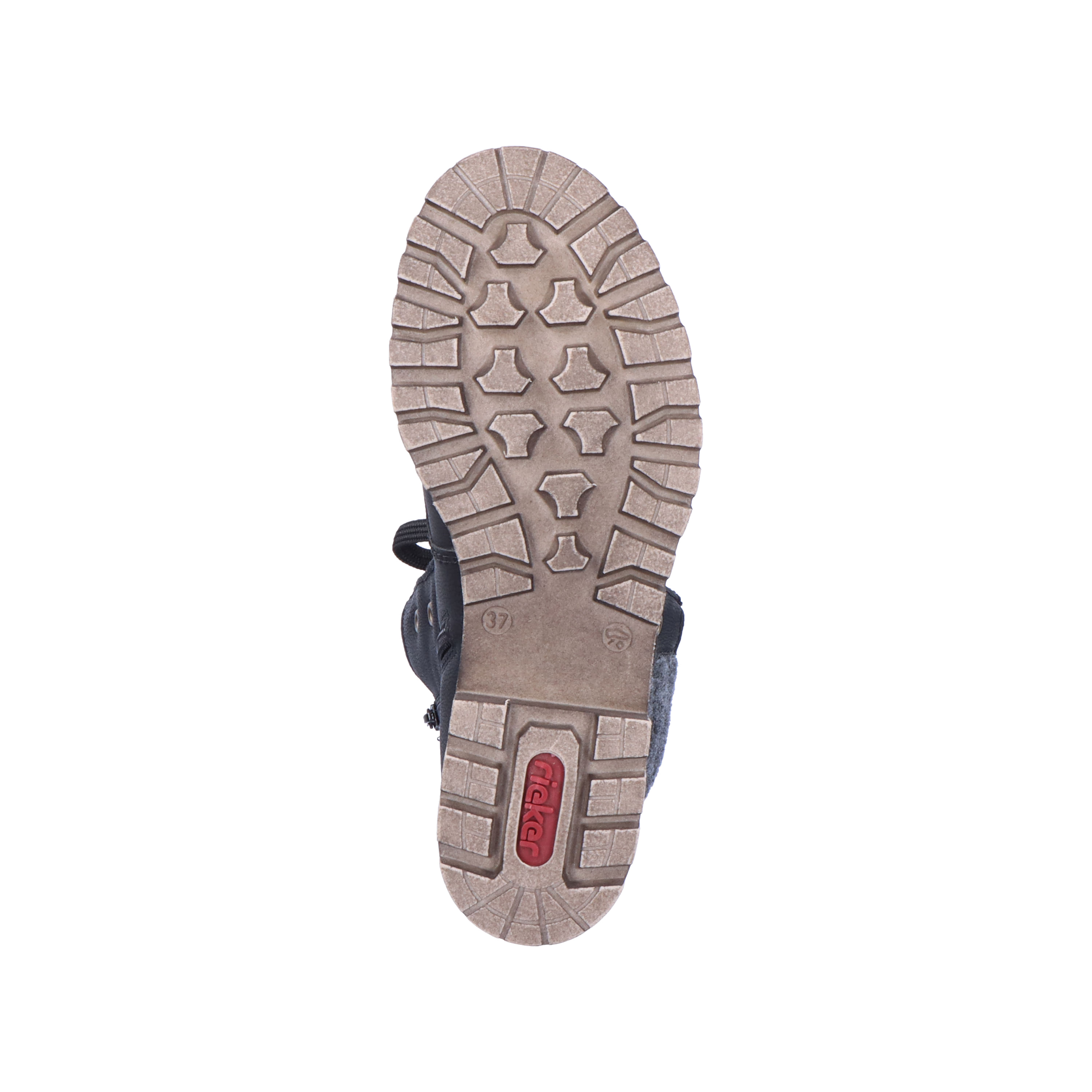 Rieker Damen Schnürstiefel nachtschwarz