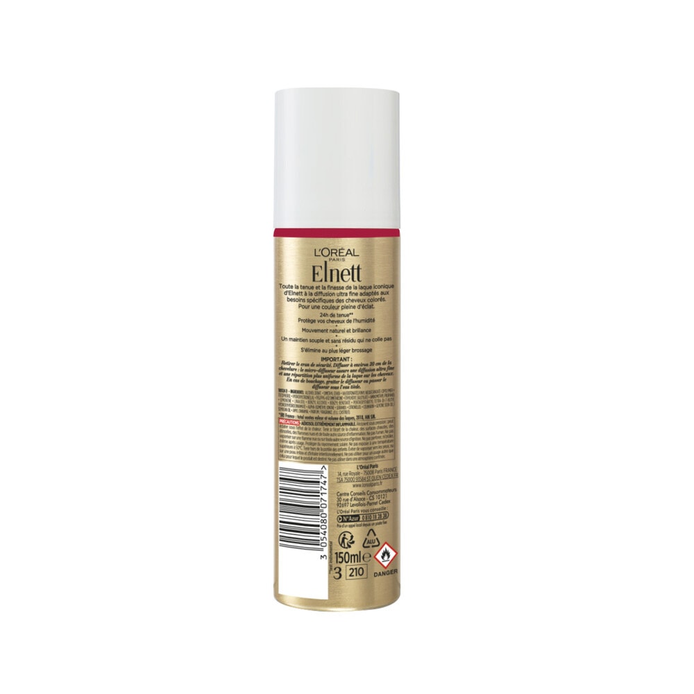L'Oréal Paris L'Oréal Paris Elnett Laque Protection Couleur Fixation Forte 150ml Laque Protection Cheveux Colorés