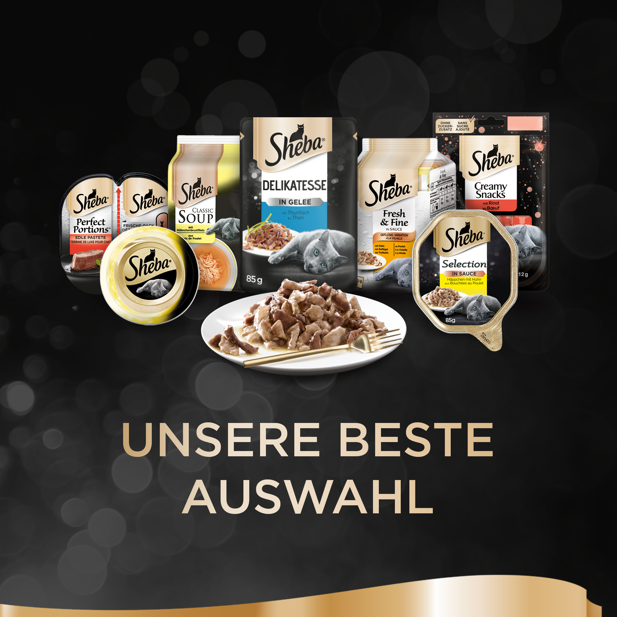 Sheba Nassfutter Sheba Selection in Sauce 22x85g mit Rinderhäppchen