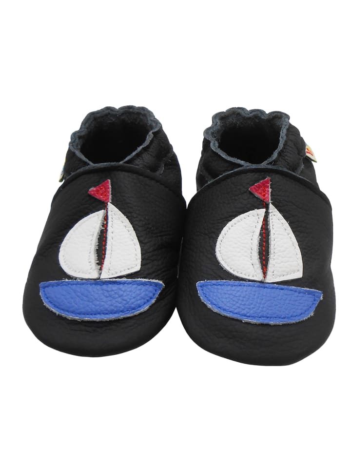 Yalion Leder-Krabbelschuhe 