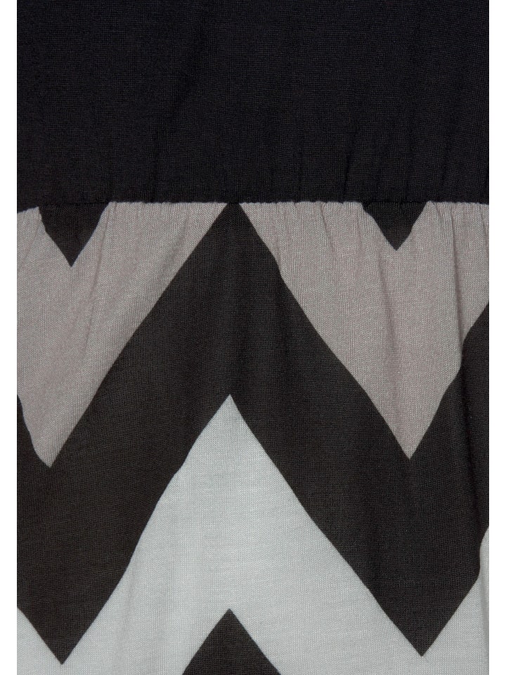 LASCANA Maxikleid in schwarz-rose-creme-taupe günstig kaufen