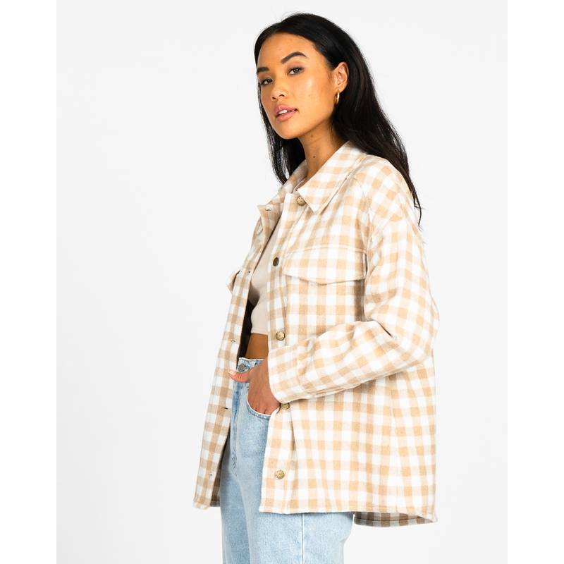 RUSTY CHECKED OUT OVERSIZED SHIRT Oversize Shirt Damen